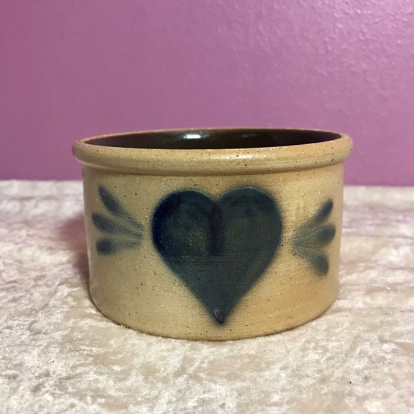 Conner Prairie Other - Conner Prairie Mini Ramekin Crock Pottery Blue Heart EUC Collectible Antique Fun